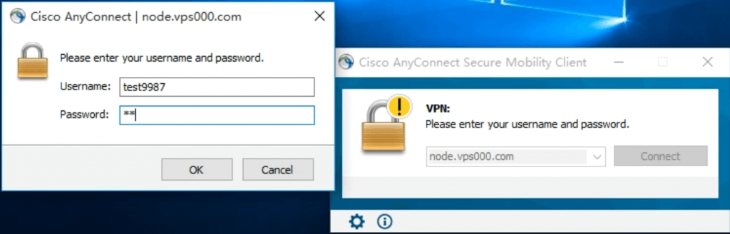 输入威伯斯云VPN用户名和密码